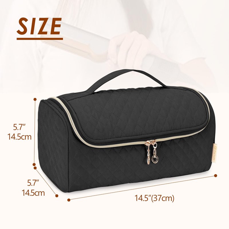 Yarwo Travel Bag Compatible with Dyson Airstrait/Corrale Hair Straightener and Attachments, Portable Flat Curling Iron Storage Case for Hot Hair Tools and Accessories, Black (Patent Pending)