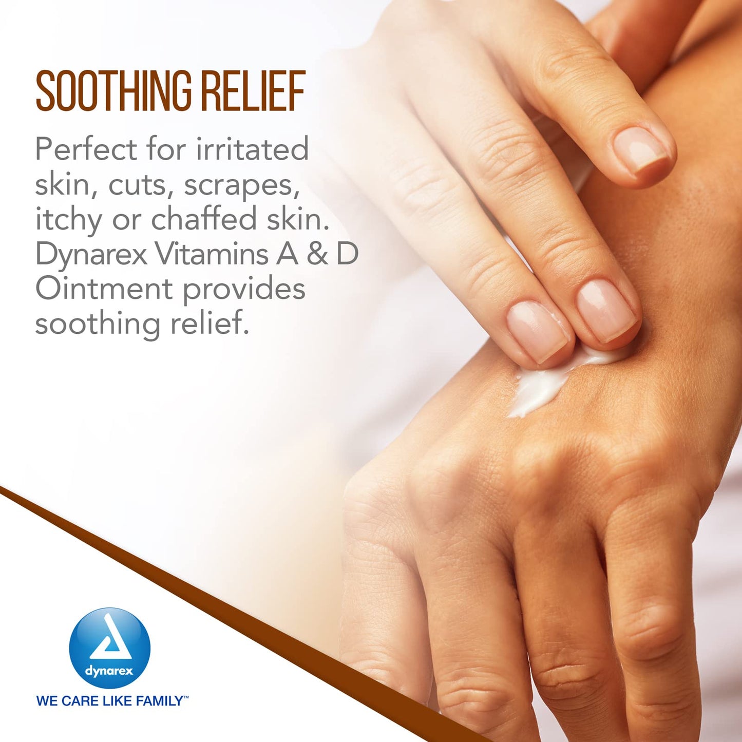 Dynarex Vitamins A & D Ointment, Ointment with Vitamin A and Vitamin D Skin Protectant, for Diaper Rash and Discomfort, White, 1 Box of 144 - 5g Packets