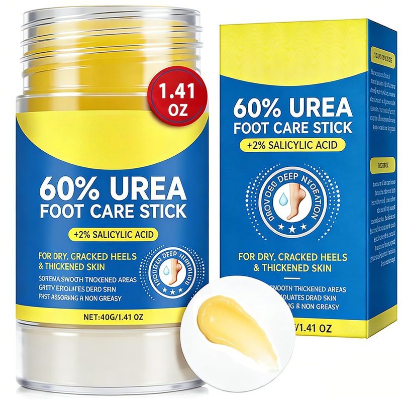 Urea Cream Stick - 60% Urea & 2% Salicylic Acid | Maximum Strength Foot Care Balm for Dry Cracked Skin