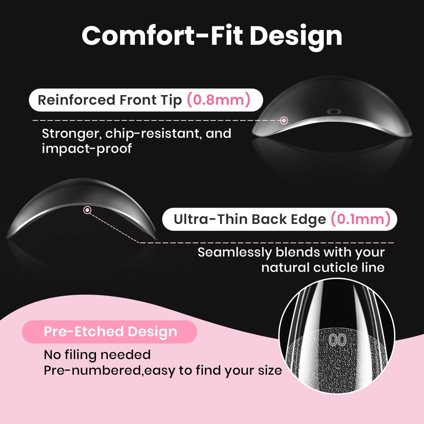 Beetles Gel Nail Kit Flat-X, Almond Medium, 320pcs 16 Sizes Nail Tips, with 15g Nail Glue Gel Hands-Free, 7.5ml Base Gel & Top Coat, Mini Lamp, for Acrylic Press On Nail, Extension DIY Set at Home
