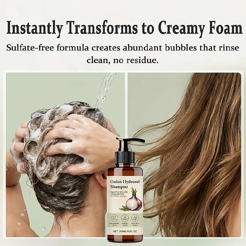 Onion Hydrosol Shampoo for Hair Growth - Rosemary & Biotin Formula | 10 fl. oz. for Thickening & Strengthening