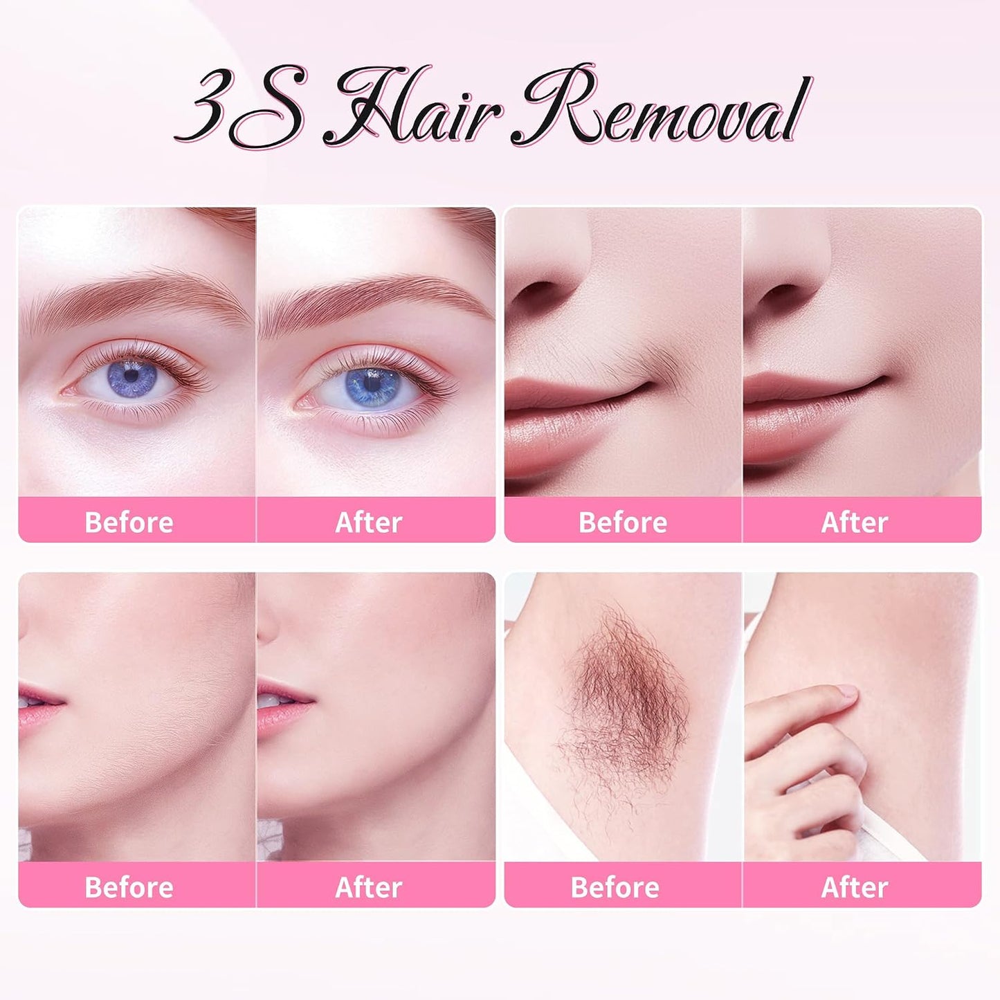 Eyebrow Wax Strips - 88pcs All-in-One Body Wax Strips for Hair Removal | Includes 8 Calming Oil Wipes, Suitable for All Skin Types
