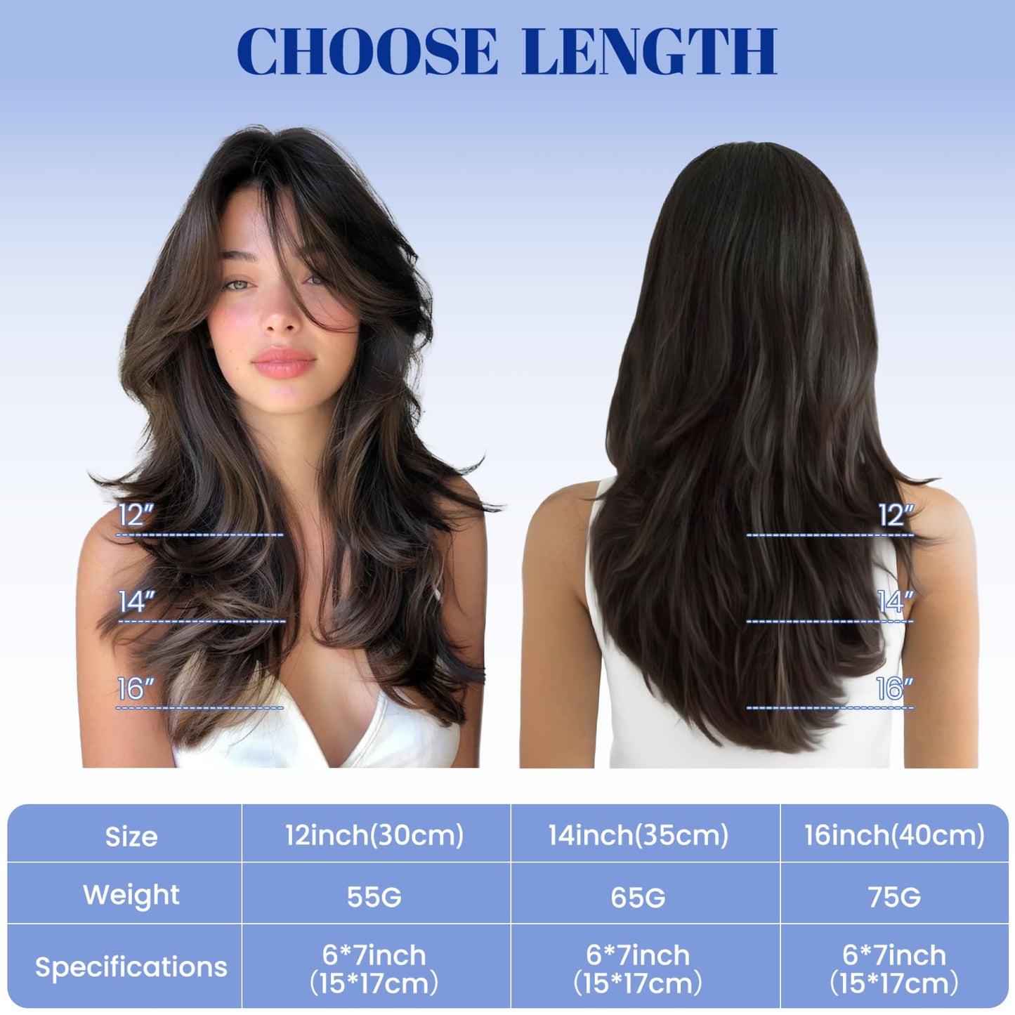 WORLDSTAR Toppers for Women Real Human Hair, Hair Topper with No Bangs, 360° 3D Cover,14Inch,6 * 7 Inch Base,65g,#2/6/18 Dark Brown to Chestnut Brown and Dirty Blonde, Clip in Topper (tp#2/6/18-14)
