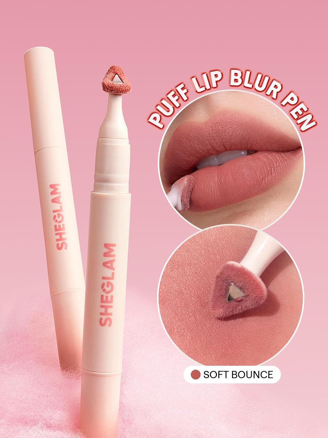 Marshmallow Puff Lip Blur Pen | Matte Lipstick for Long-Lasting Hydration - Soft Bounce Color