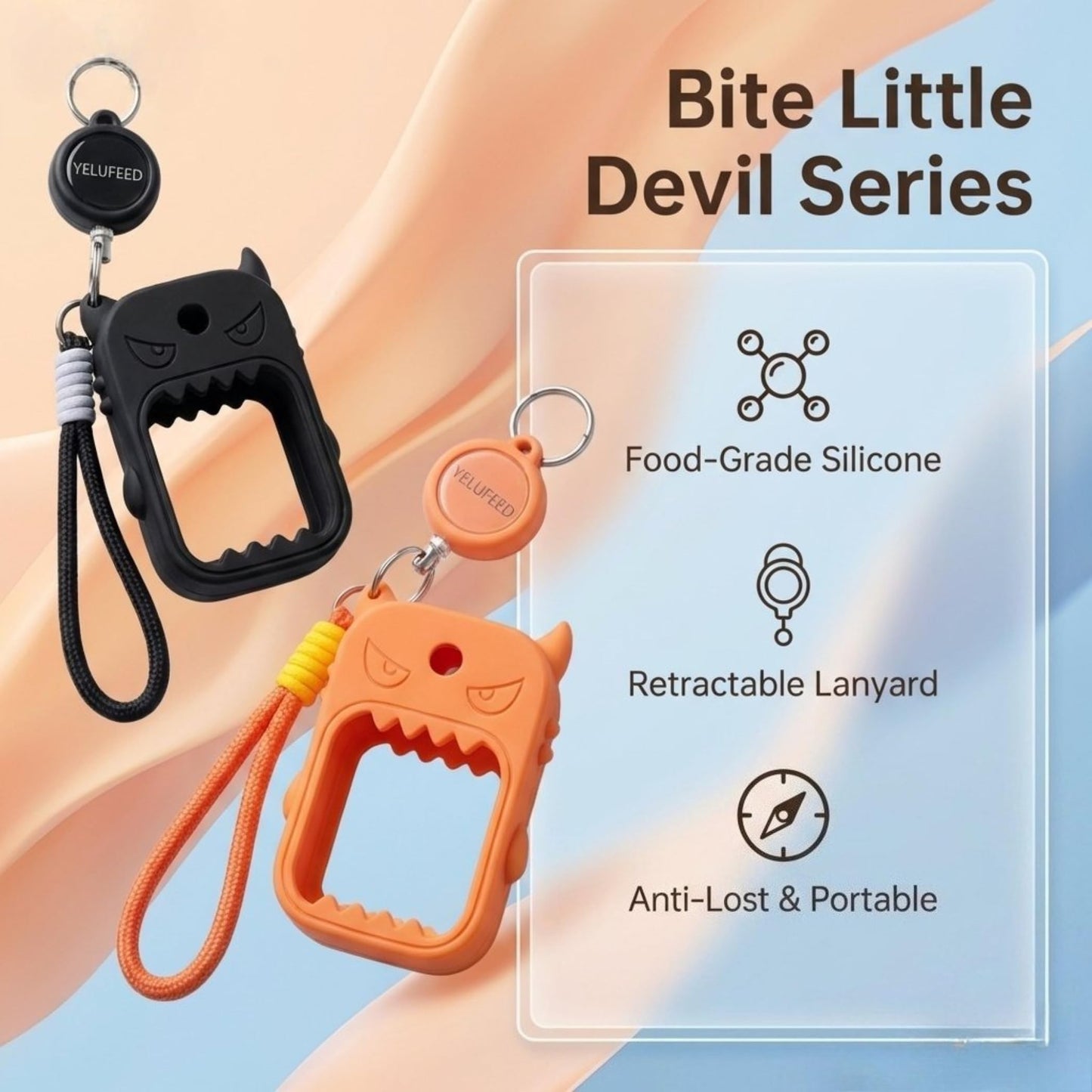 YELDFEERO Silicone 1FL.OZ Hand Sanitizer Spray. Cute protective keychain holder with retractable lanyard & keyring. (Purple)