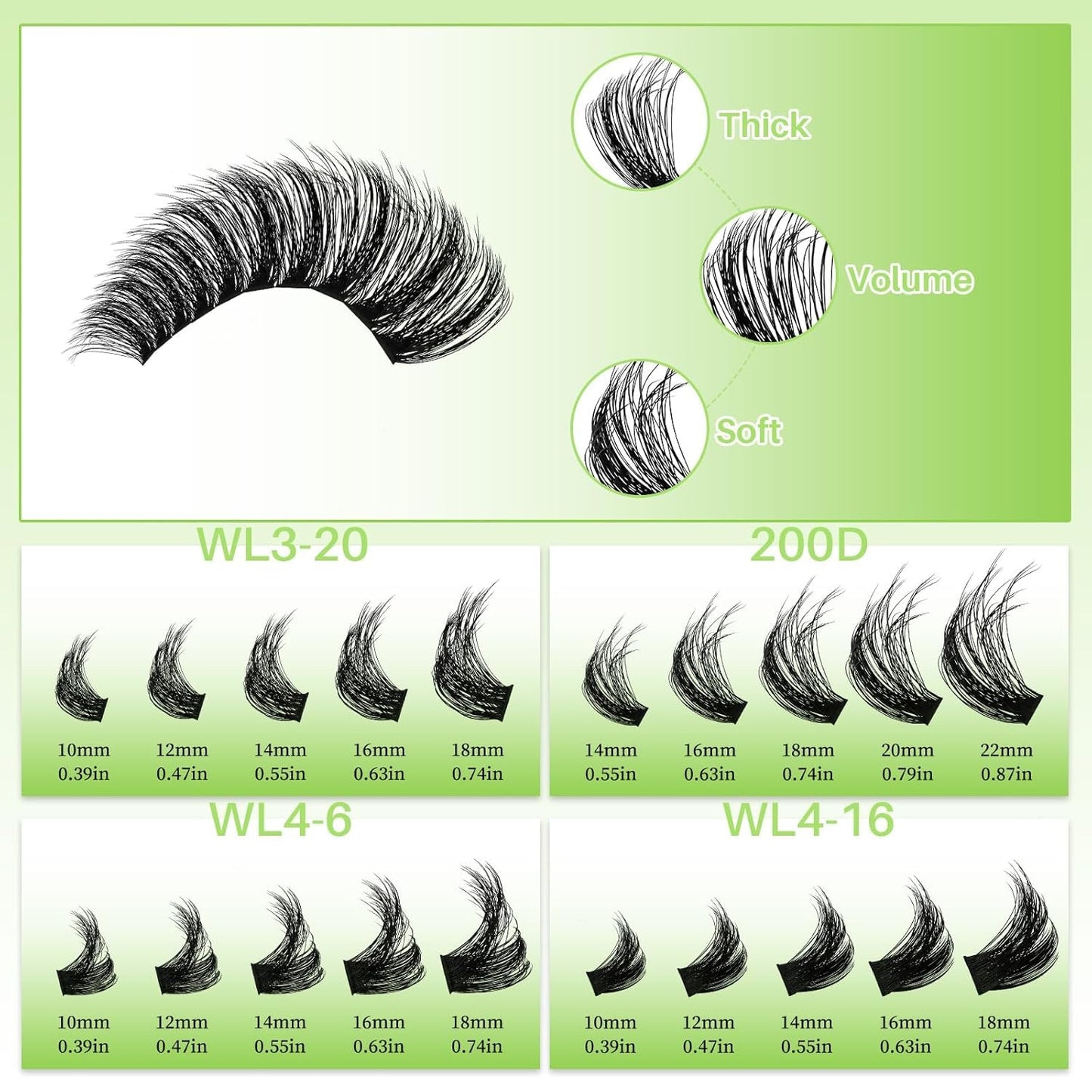 Lash Clusters Kit - 540pcs D Curl Wispy Cluster Lashes | Soft, Comfortable DIY Eyelash Extensions 10-22mm