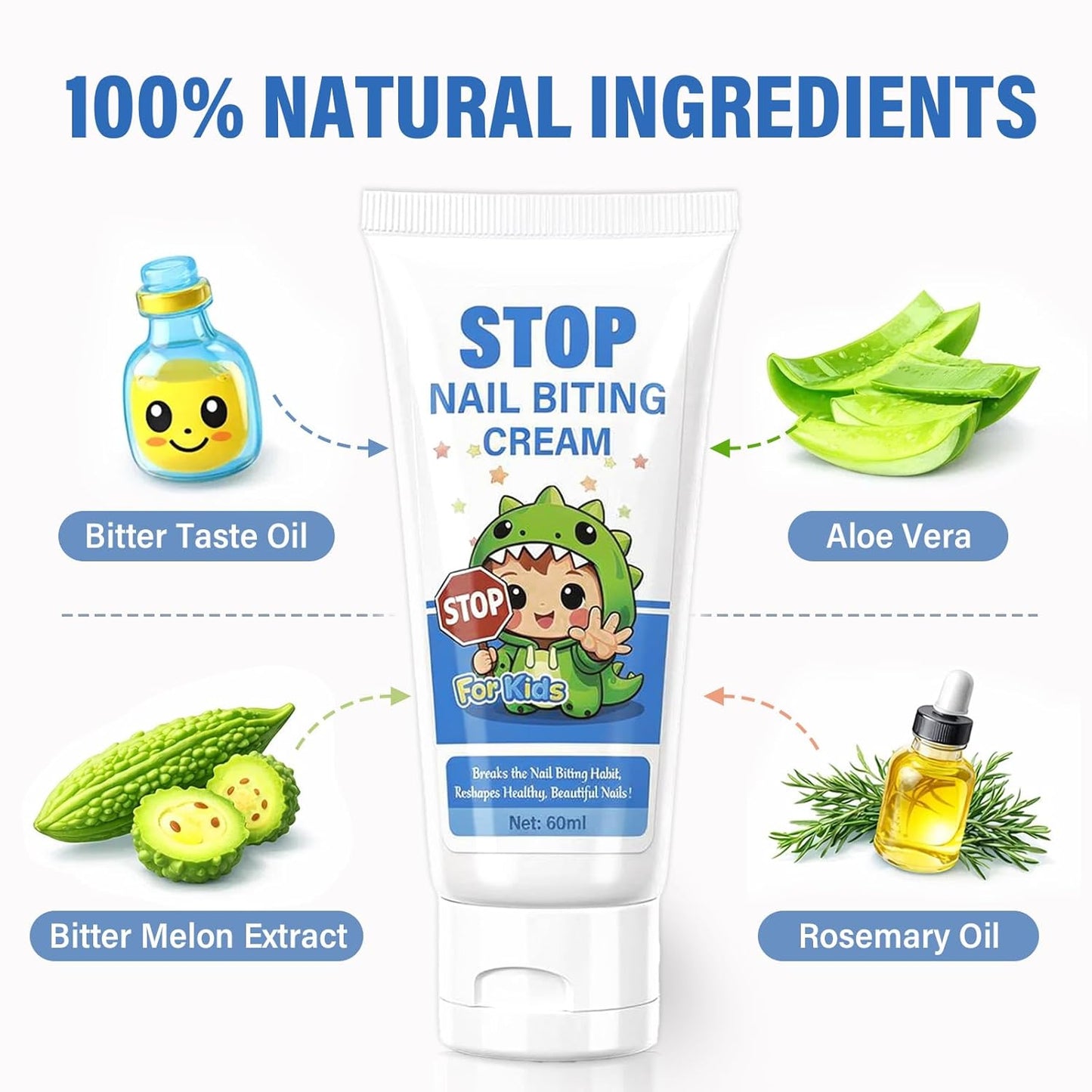 Nail Biting Treatment for Kids - Stop Nail Biting & Thumb Sucking Deterrent | Long-Lasting Bitter Taste, Safe Ingredients