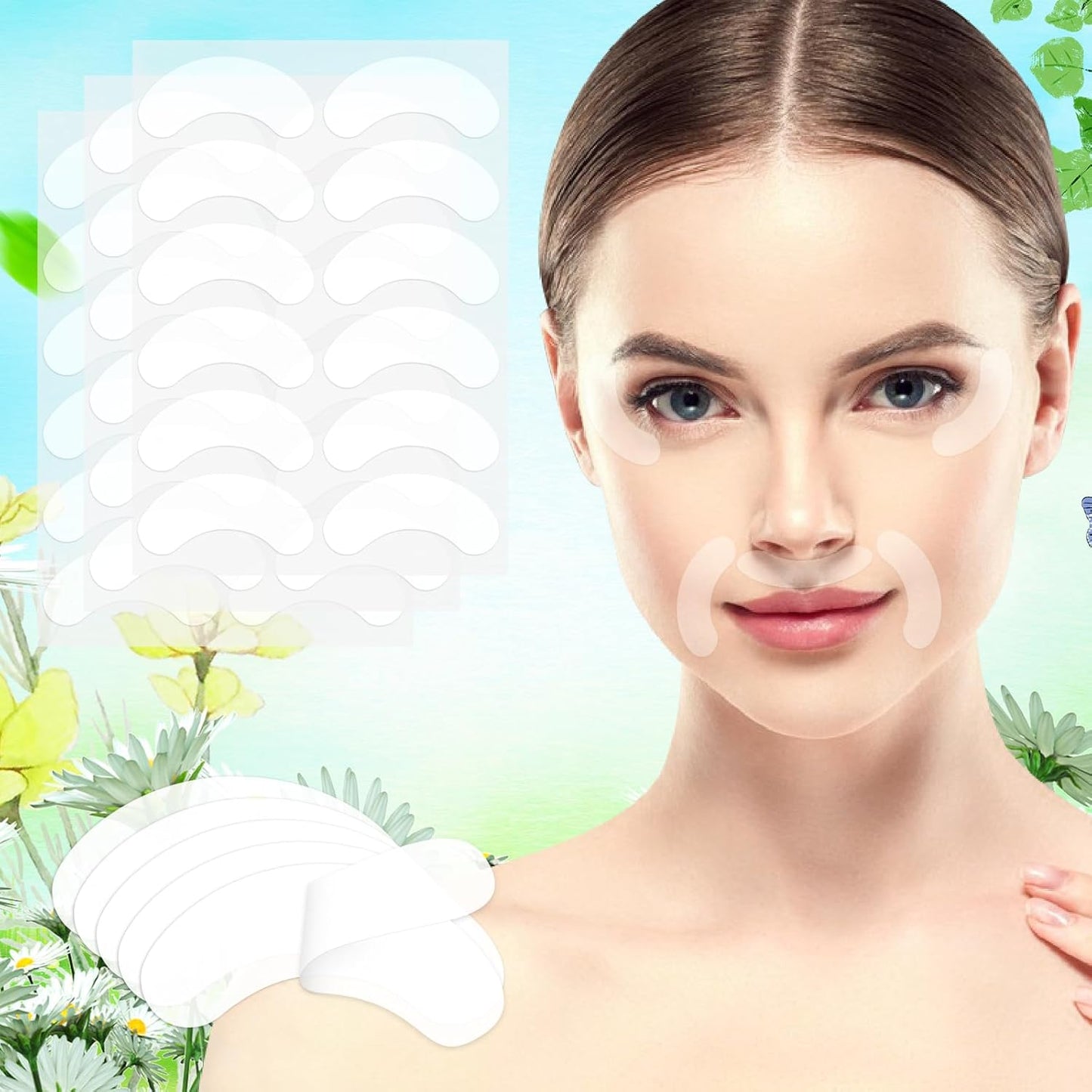 Face Wrinkle Patches - 208 Pcs Overnight Anti-Wrinkle Tape for Forehead & Smile Lines | Comfortable Stay-On Design