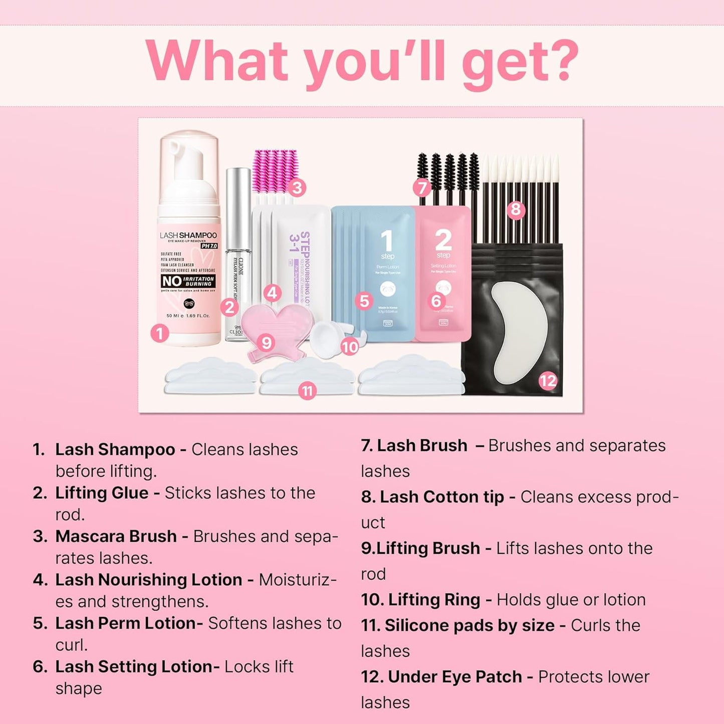 Korean Lash Lift Kit | Eyelash Perm & Eyebrow Lamination for Stunning Results - Complete Set