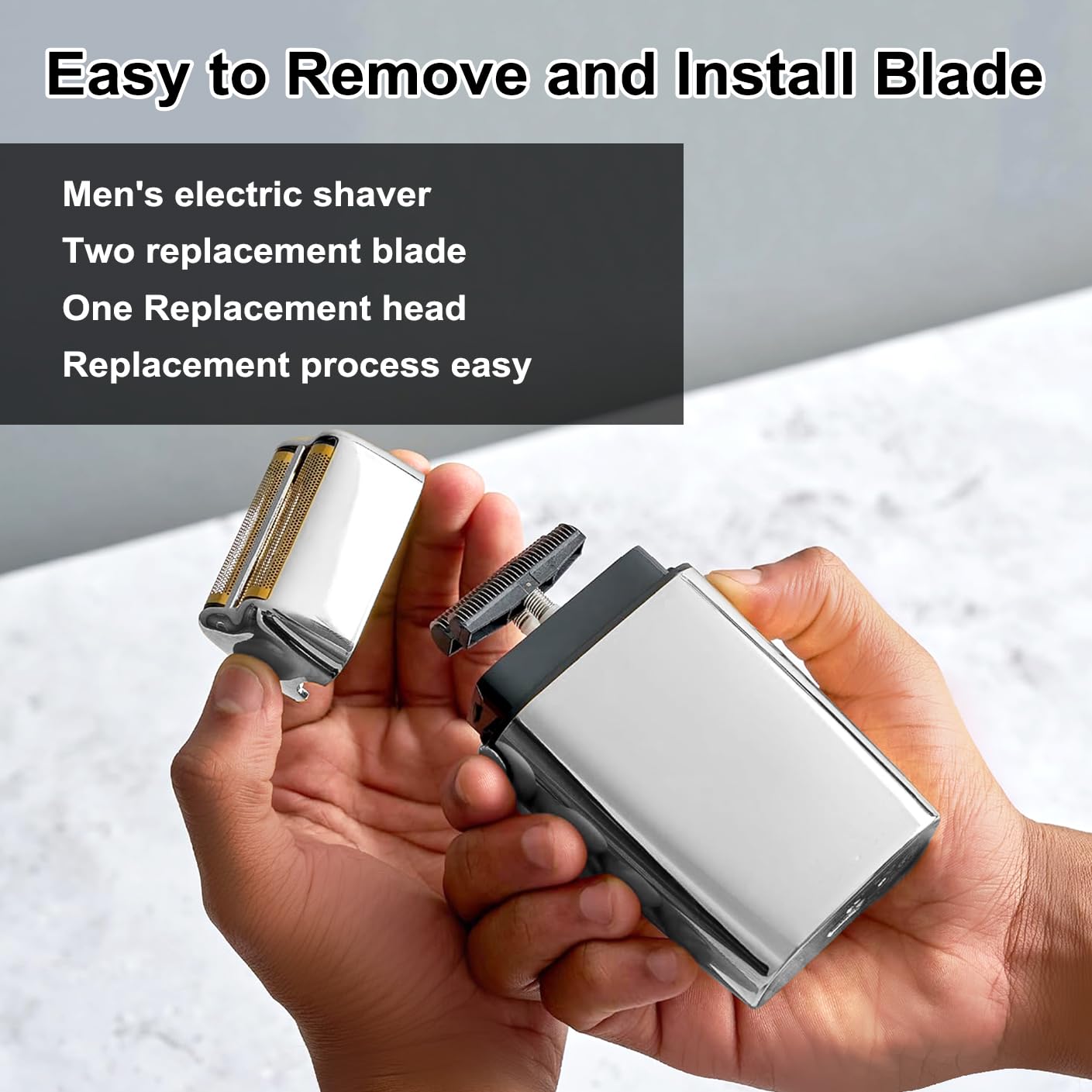 Replacement Foil and Cutters head Compatible with BaBy*lissPRO Double Foil Shaver, Replacement Foil Compatible with BaBy*lissPRO trimmer FXFS2 Shaver,2 PACK (Silver)