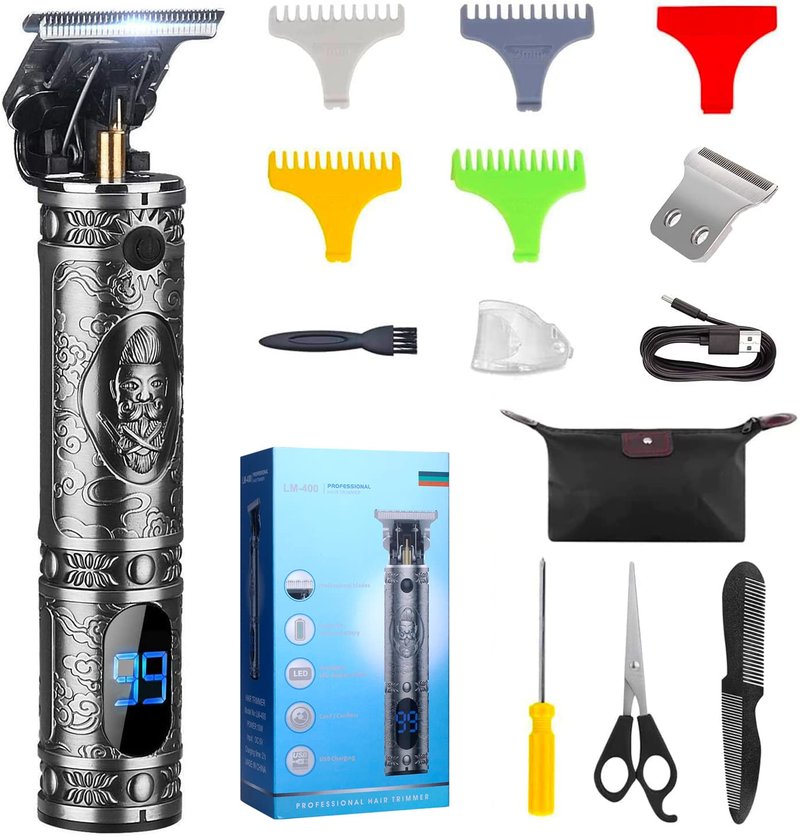 Suttik Hair Clippers for Men with Replacement Blade, Professional Hair Trimmer for Barber, T-Blade Edgers Clippers, Close-Cutting Trimmers, Cordless Clippers for Hair Cutting