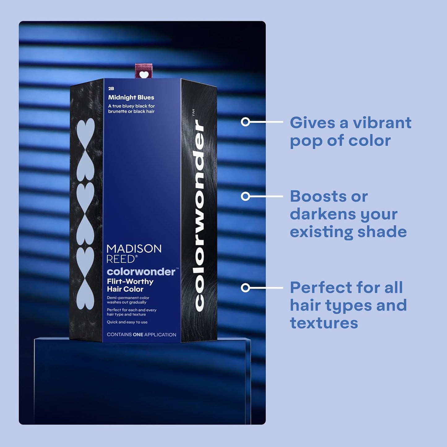 Madison Reed ColorWonder Demi-Permanent Hair Color Kit - 2B Blue Black | Vivid Blue Undertone, Ammonia-Free, No Bleach Needed