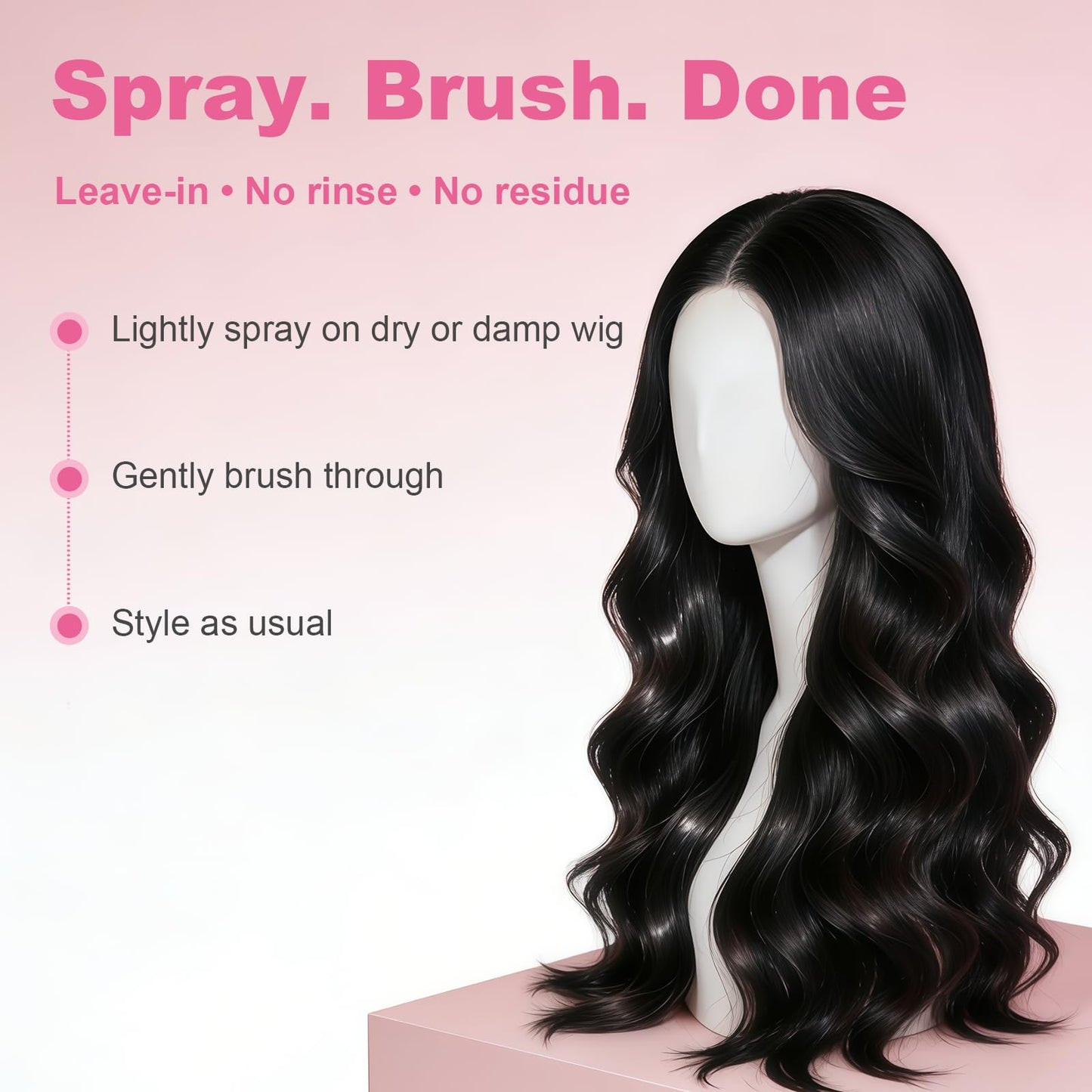 Oivolii Human Hair Wig Care Spray, Alcohol-Free Leave-In Conditioner with Argan Oil, Keratin & Silk Protein, Lightweight Detangler & Moisturizer for Shine, Frizz Control and Daily Wig Maintenance