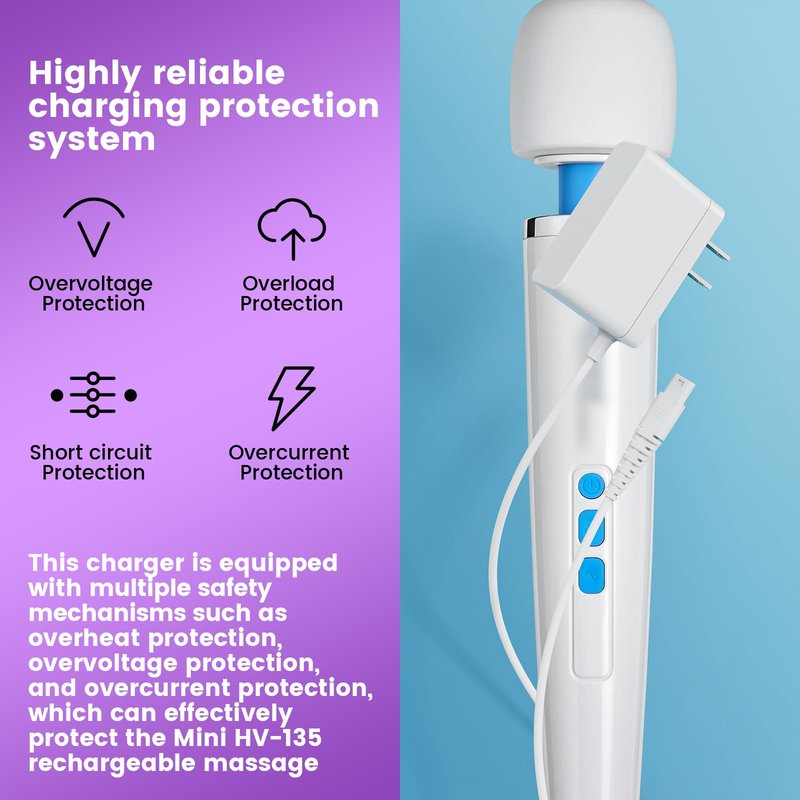 Charger Compatible with Hitachi Magic Wand Mini HV-135 Rechargable Trigger Point Massager Replacement HV 135 Wand Power Adapter Cord (JUST for Mini HV135)