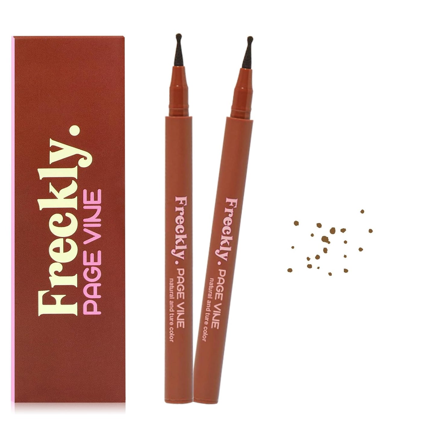 Freckle Pen - 2 PCS Waterproof Faux Freckle Stamp for Natural Makeup | Quick Dry, Medium Size