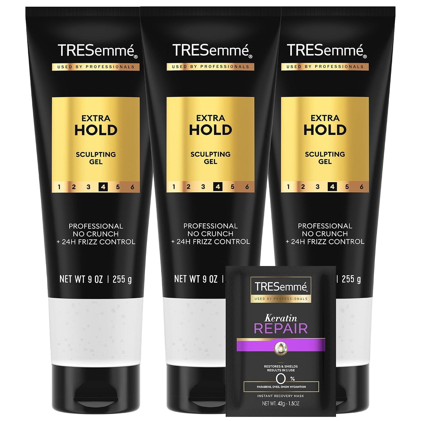 TRESemmé Extra Hold Alcohol-Free Hair Gel - 24H Frizz Control, 5 oz | Pro Lock Technology