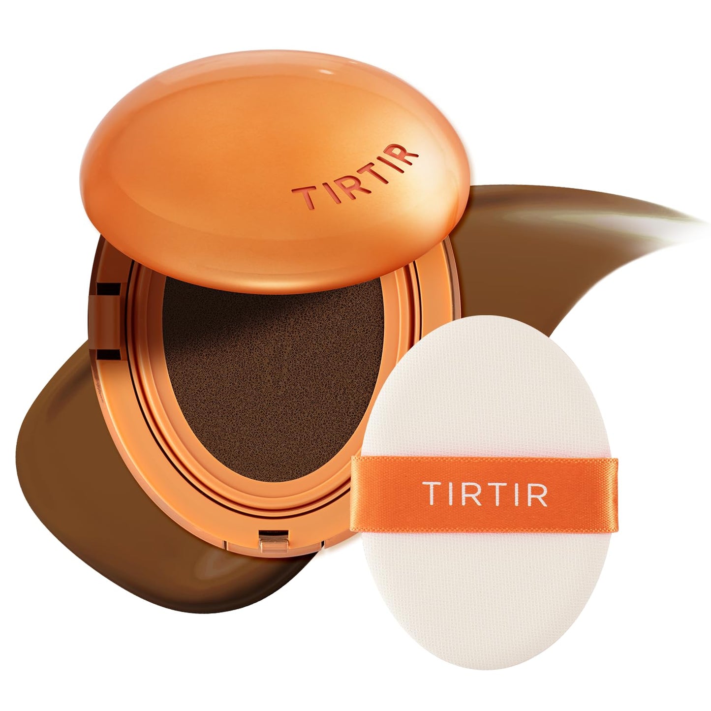 TIRTIR Cushion Foundation - AI-Like Semi-Matte Finish | Medium to Full Coverage, #21N Ivory, 0.63 Fl Oz