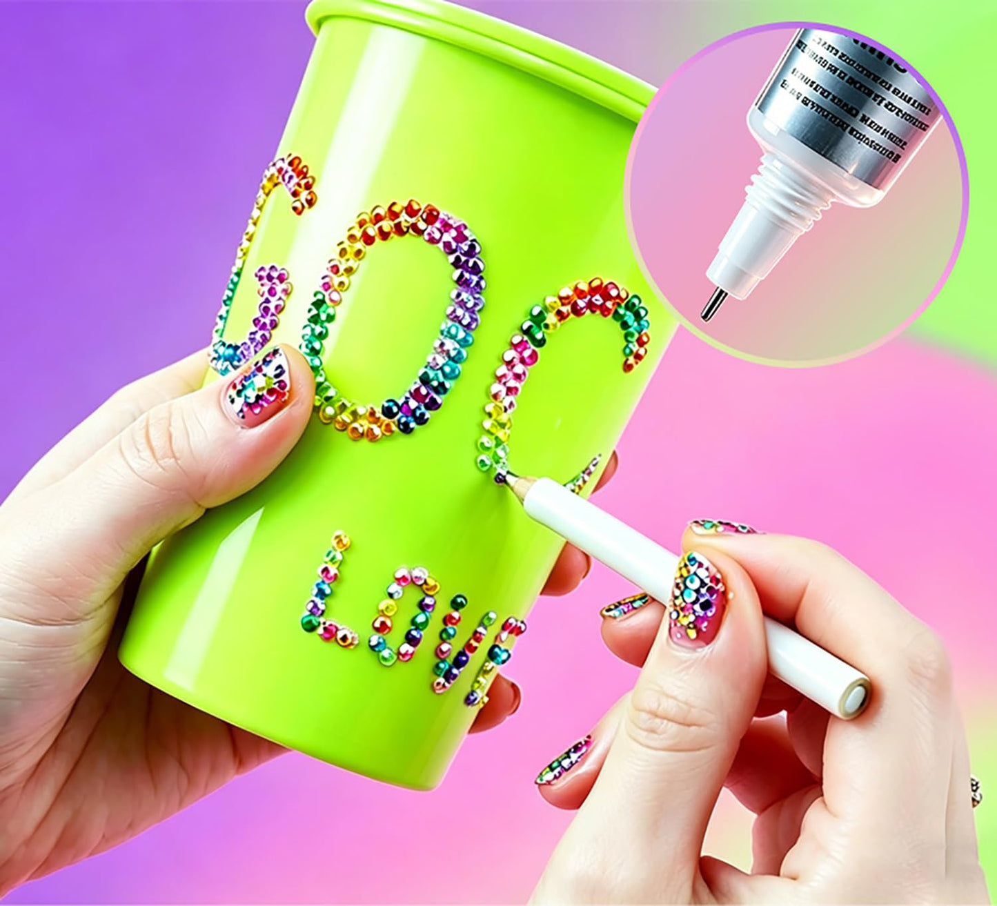 40000 Pcs Resin Jelly Rhinestones Bedazzling Kit All-in-One Bedazzler Kits with 4Pcs 10ml B7000 Jewelry Glue & Tools, 30 Colors 3mm Rhinestones Kit for Bedazzling for DIY Art & Crafts Gifts