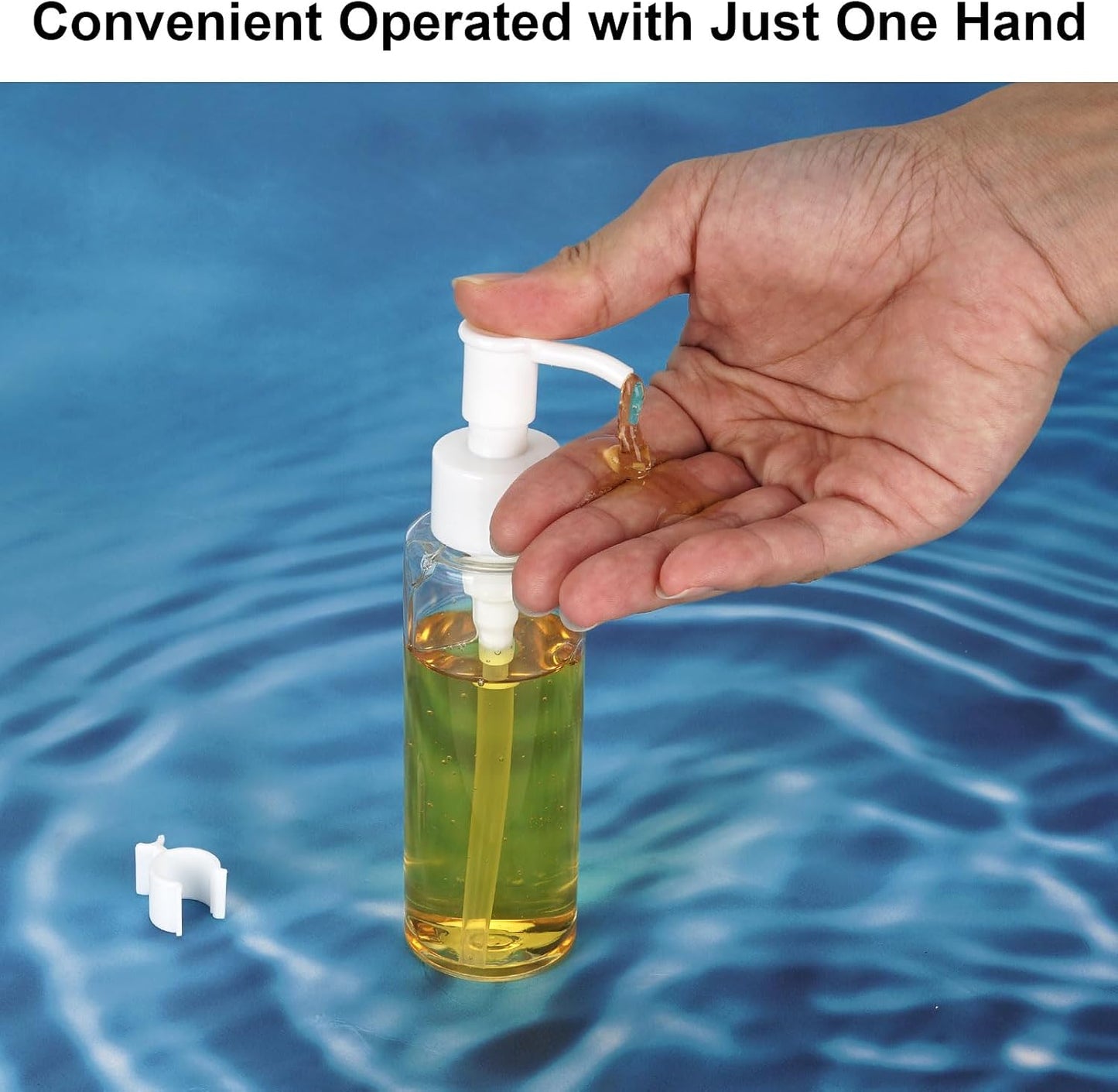 Empty Plastic Pump Bottles - TSA Approved 3.4oz Refillable Dispenser | 4 Pack Clear Lotion Containers for Shampoo & Cleansing Oil