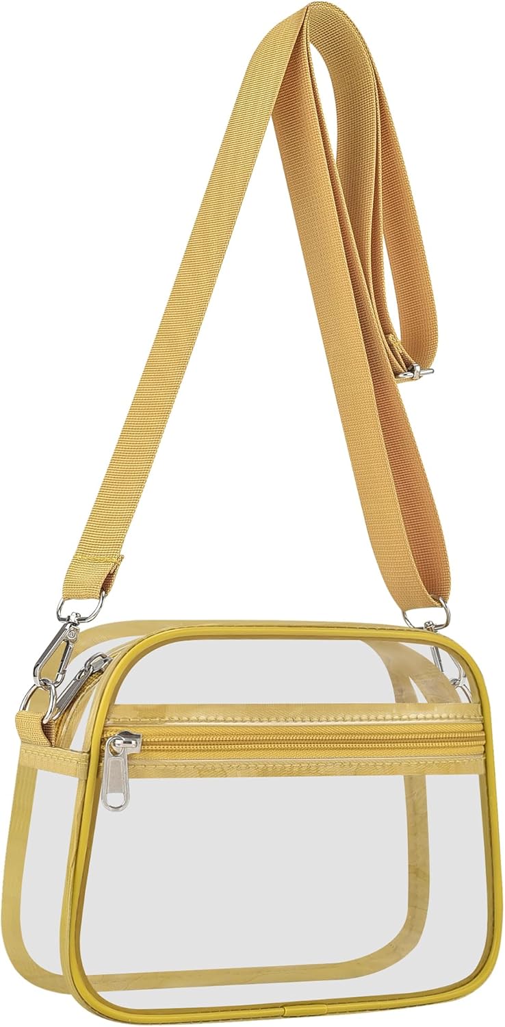Clear Stadium Bag - Transparent Sports Fan Handbag with Adjustable Strap | Perfect for Concerts & Festivals