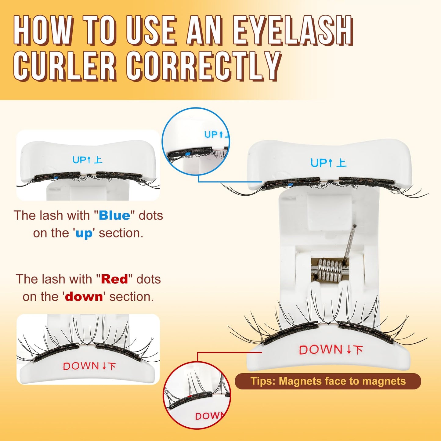 QUEWEL Magnetic-Eyelashes with Applicator, Upgrade 1 Pair Soft Magnetic Lashes, No Glue Needed Reusable Magnetic Eyelashes So Soft and Suitable for Beginners (Soft-Magnetic-B01)