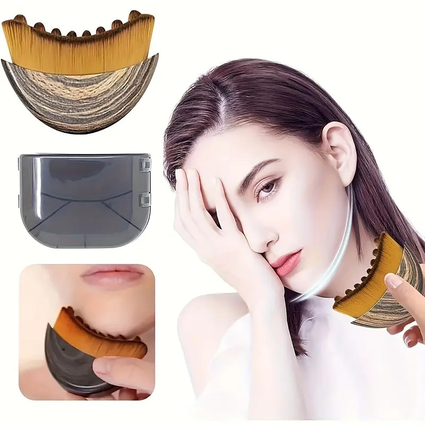 Lymphatic Contour face Brush, Contour Face Brush Lymphatic Drainage Massager for Face,Ergonomic Design Reduces Puffiness & Fatigue, Precise Facial Skin Care Tool