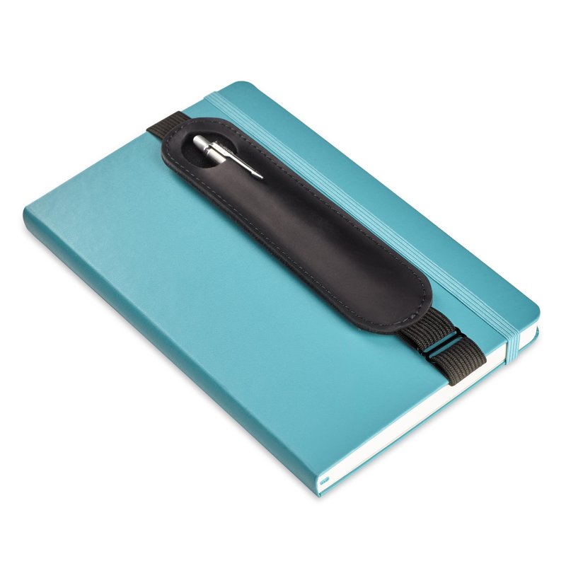 MAKYN Leather Adjustable Pen Holder for Journals, Notebooks, Planners, Books, Pencil Sleeve Case Pouch, Elastic Pen Holder for Notebook, Soft Fountain Pen Case (Black)
