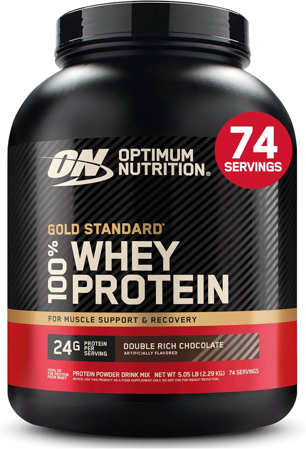 Optimum Nutrition Whey Protein Powder - Double Rich Chocolate Flavor | 1.98 lb Size