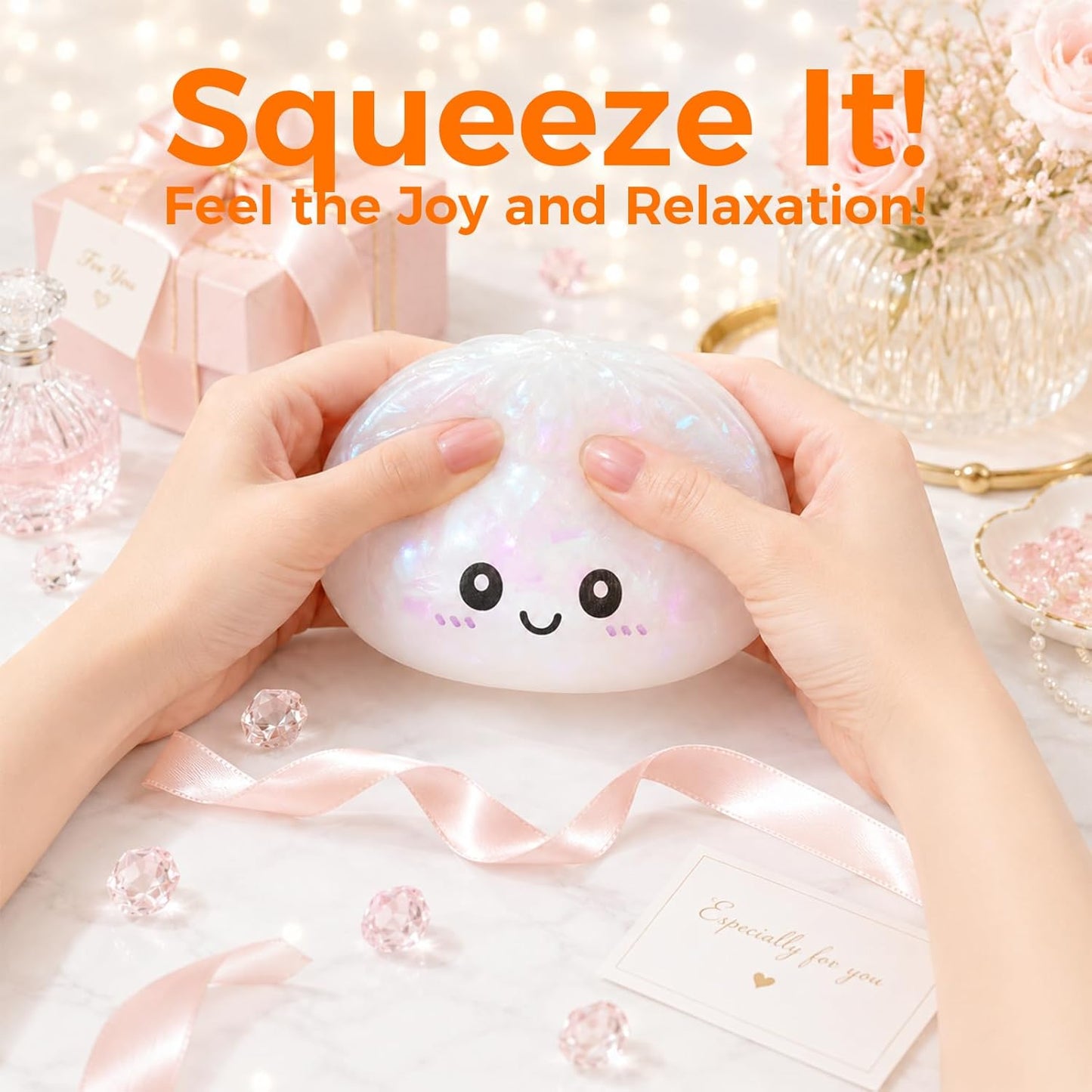 Dumpling Squishy Toy - Random Color Sensory Fidget for Anxiety Relief | Cute & Soft Stretchy Design