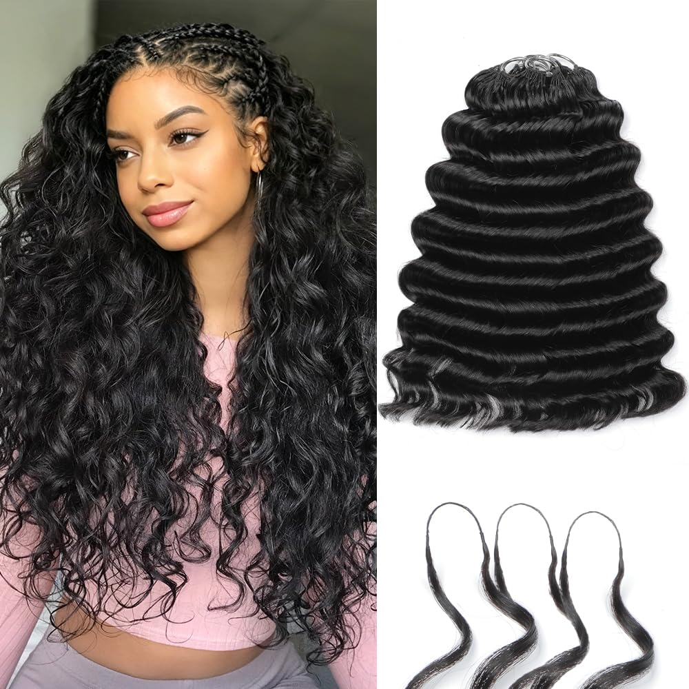 Deep Ocean Wave Crochet Hair - 16 Inch Pre-Separated Human Hair Extensions for Black Women | 300G, T30#