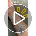 ONLYBETTER Silver Holographic Body Glitter Gel for Face & Hair - 1.69oz, Holo Silver