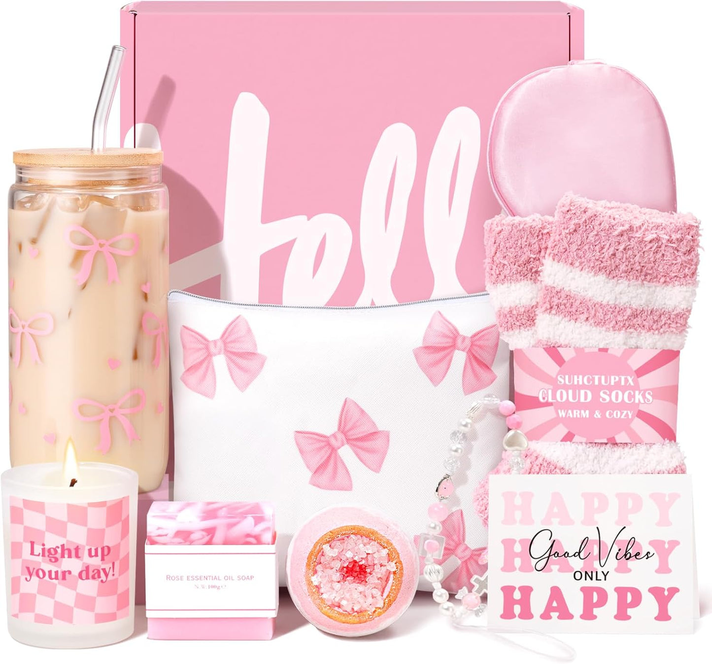 Gift Baskets for Women - 9-Piece Birthday Gift Set | Trendy Aesthetic Cup for Teen Girls, Perfect for Sweet 16, 18 & 21 Celebrations