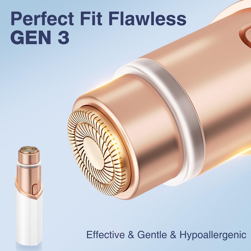 Dealswin Replacement Heads Generation 3 for New Flawless Finishing Touch Facial Hair Remover, Upgraded Gen 3 Replacement Blades for Flawless Razor, 2 Pack (2)