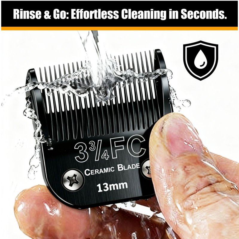 Dog Grooming Clipper Blades Replacement Compatible with Andis Dog Clippers,Most OsterA5, Wahl KM Series Pet Clippers (Black(3FC))