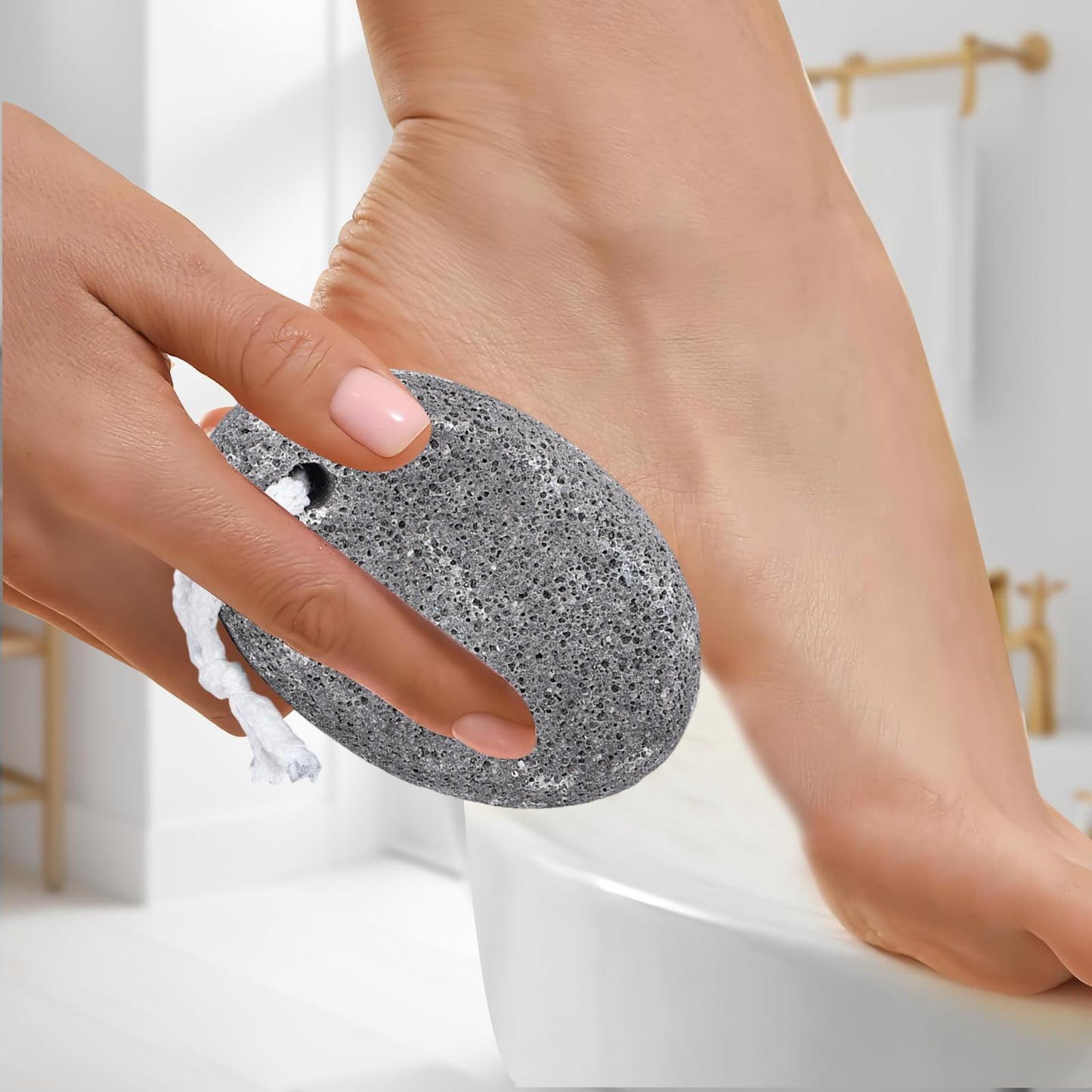 Pumice Stone Foot Exfoliator Callus Remover Pedicure Tool for Women Men Wife Husband Shower or Bath Foot Care 1 Pcs(Grey)