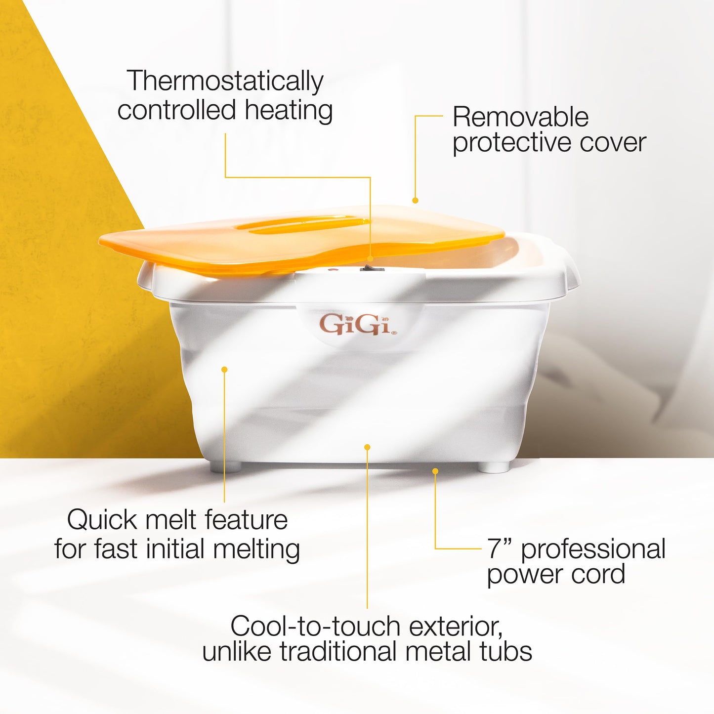 Gigi Paraffin Wax Warmer - Professional Grade Paraffin Bath for Manicures and Pedicures - Includes 6 lbs. of Paraffin Wax - Digital Temperature Control and Ergonomic Design for Comfort and Relaxation