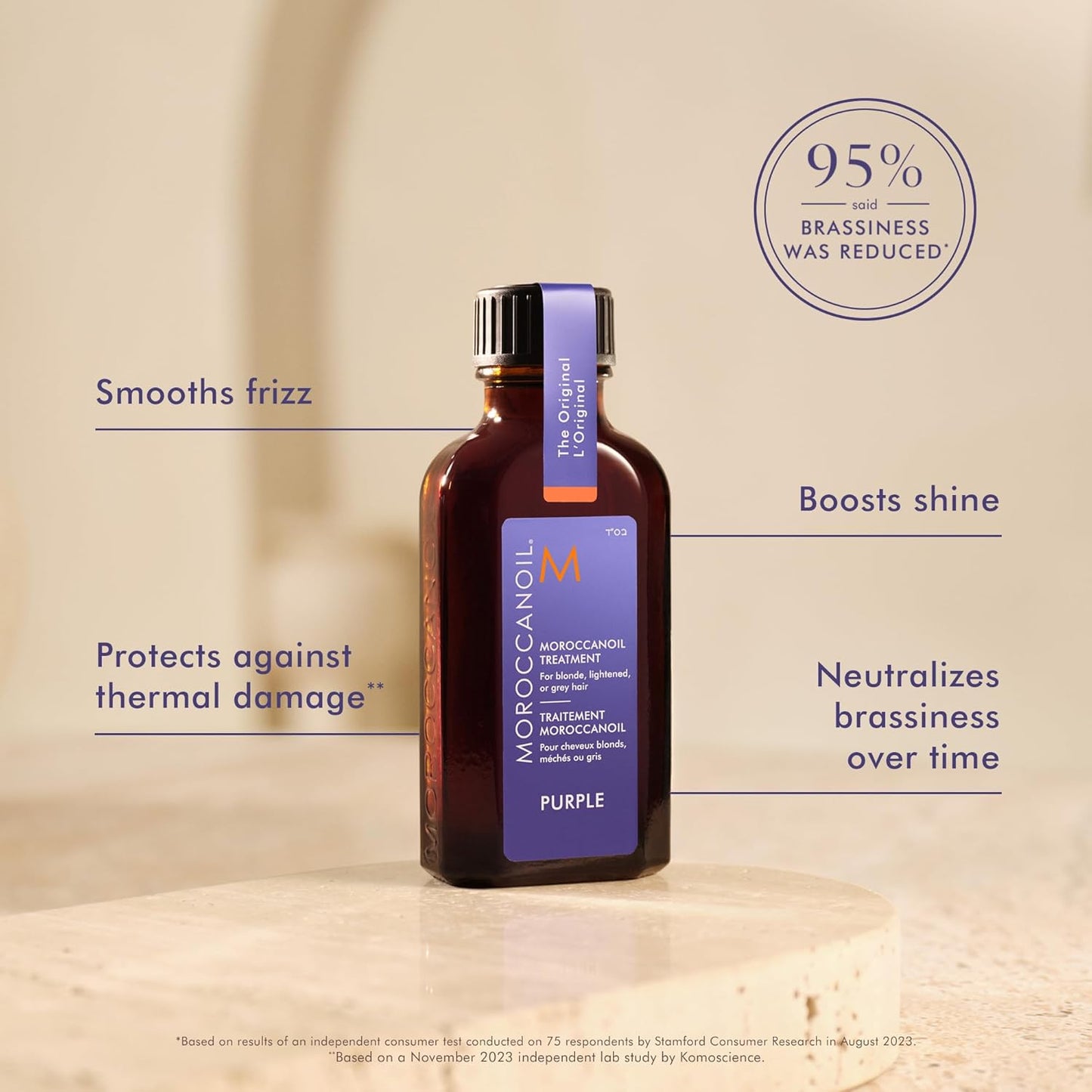 Moroccanoil Purple Hair Treatment Oil - Nourishing Formula for Blonde Hair | 3.4 oz