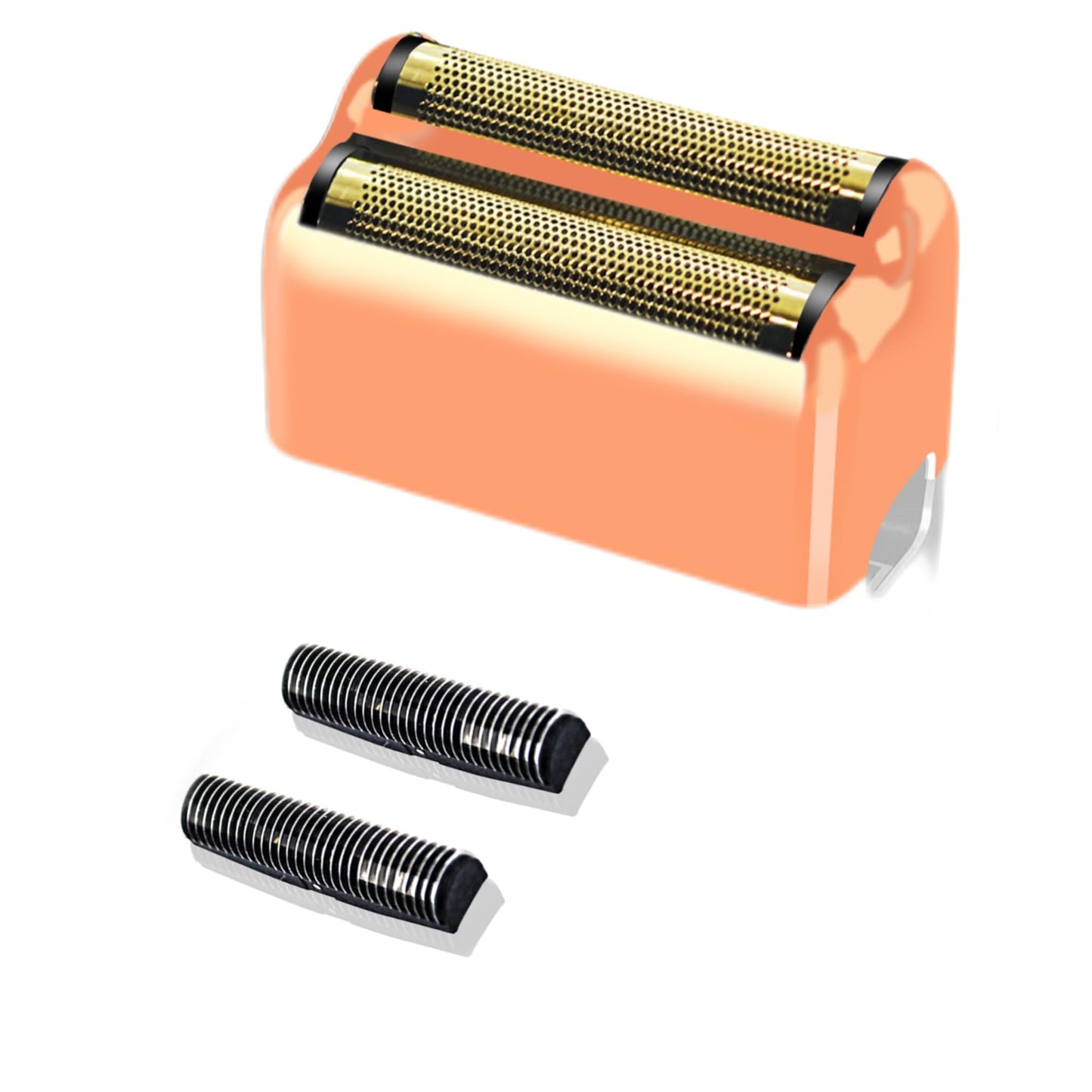Rose Gold Replacement blades Foil and Cutters Compatible with BaBylissPRO Barberology FXFS2 Shaver foil Replacement Heads(1 pack ）
