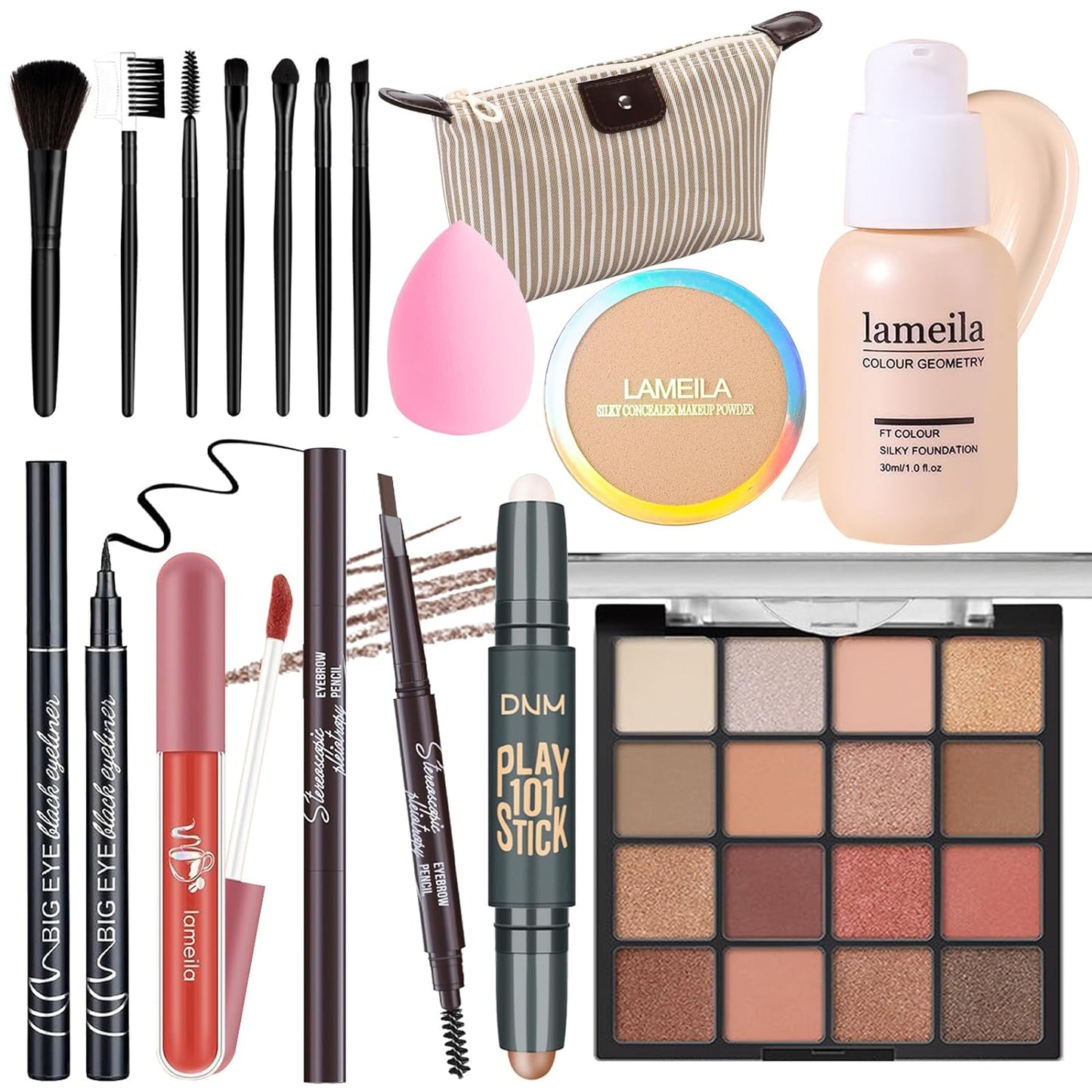 Makeup Set for Girls & Women - Complete Kit with Eyeshadow, Foundation, Blush, Brushes & More | Perfect Gift Idea