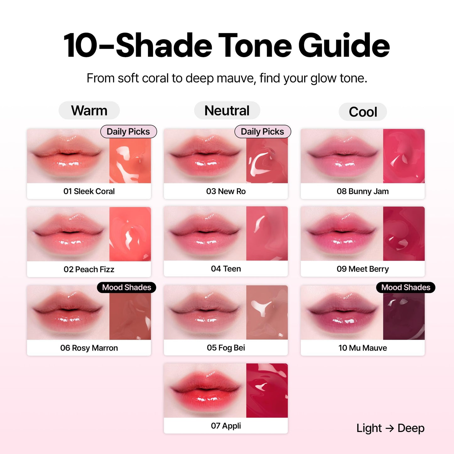 Oiad Slayn Hyper Glow Lip Gloss Tint, Long-Lasting Fresh-Looking Color, Non-Sticky Glassy Shine, Curved Scoop Applicator(04 Teen)
