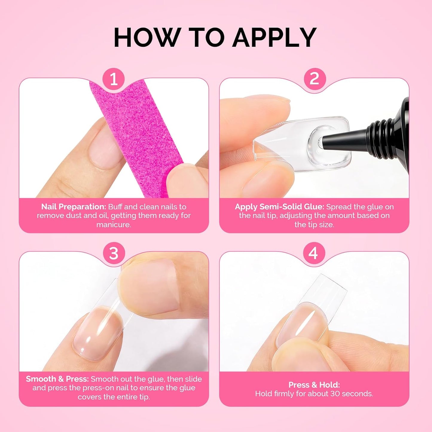 MelodySusie Nail Glue - Super Strong Quick-Drying Gel for Acrylic & Press-On Nails | 6 Pcs