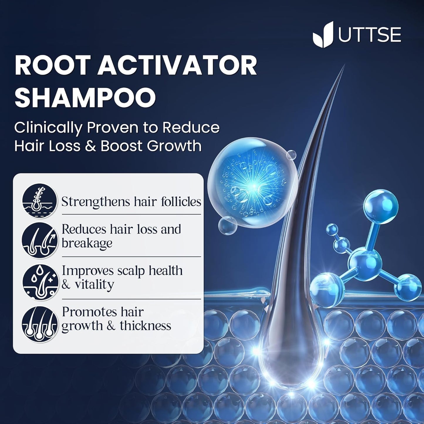 Root Activator Shampoo for Men - Hair Growth Solution for Thinning Hair & Hair Loss