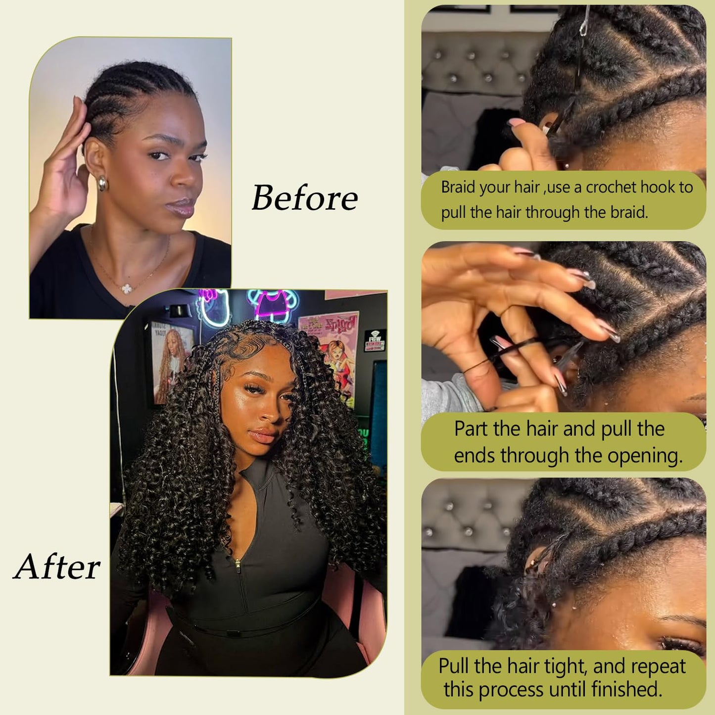 Lemoda Burmese Curly Feather Crochet Human Hair Extensions 20 Inch 120g Pre-Separated Pre-Separated & Pre-Fluffed Human Crochet Hair For Black Women Lightweight Reusable Natural Color