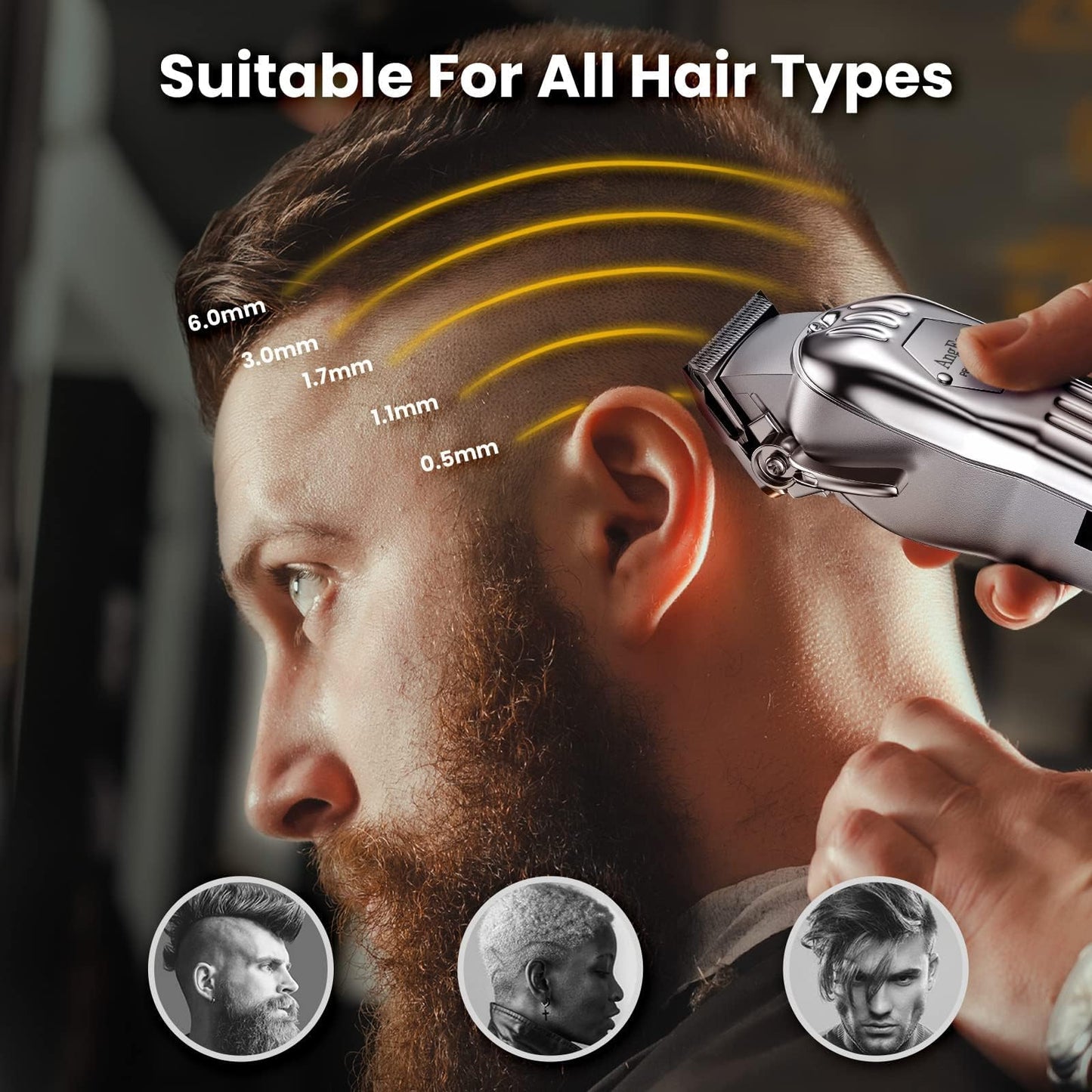 AngFan Professional Hair Clippers for Men Cordless Clipper & Trimmer Set
