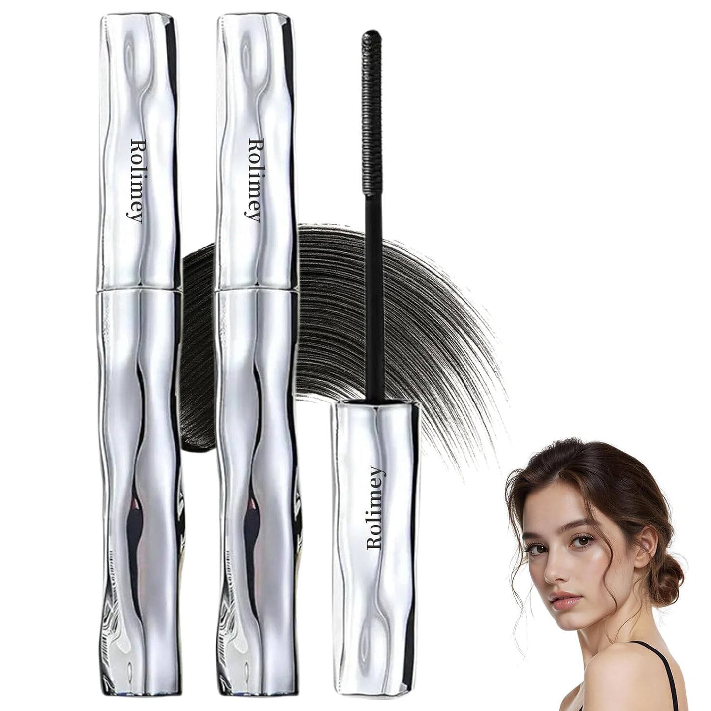 Waterproof Fibre Mascara - Lengthening & Curling Tubular Eyelash Primer | Smudge-Resistant Formula for Defined Lashes