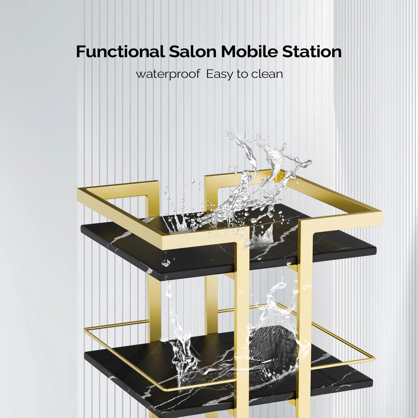 OmySalon Esthetician Cart with Wheels Utility Salon Rolling Trolley