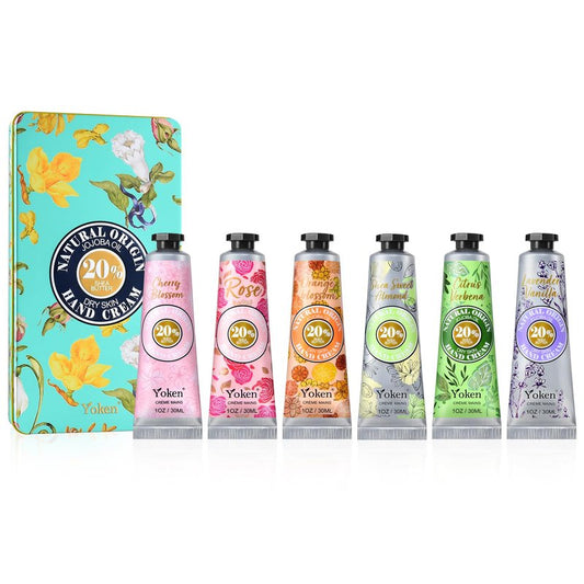 Yoken 20% Shea Butter Hand Cream Gift Set, 6 x 1oz Travel Size