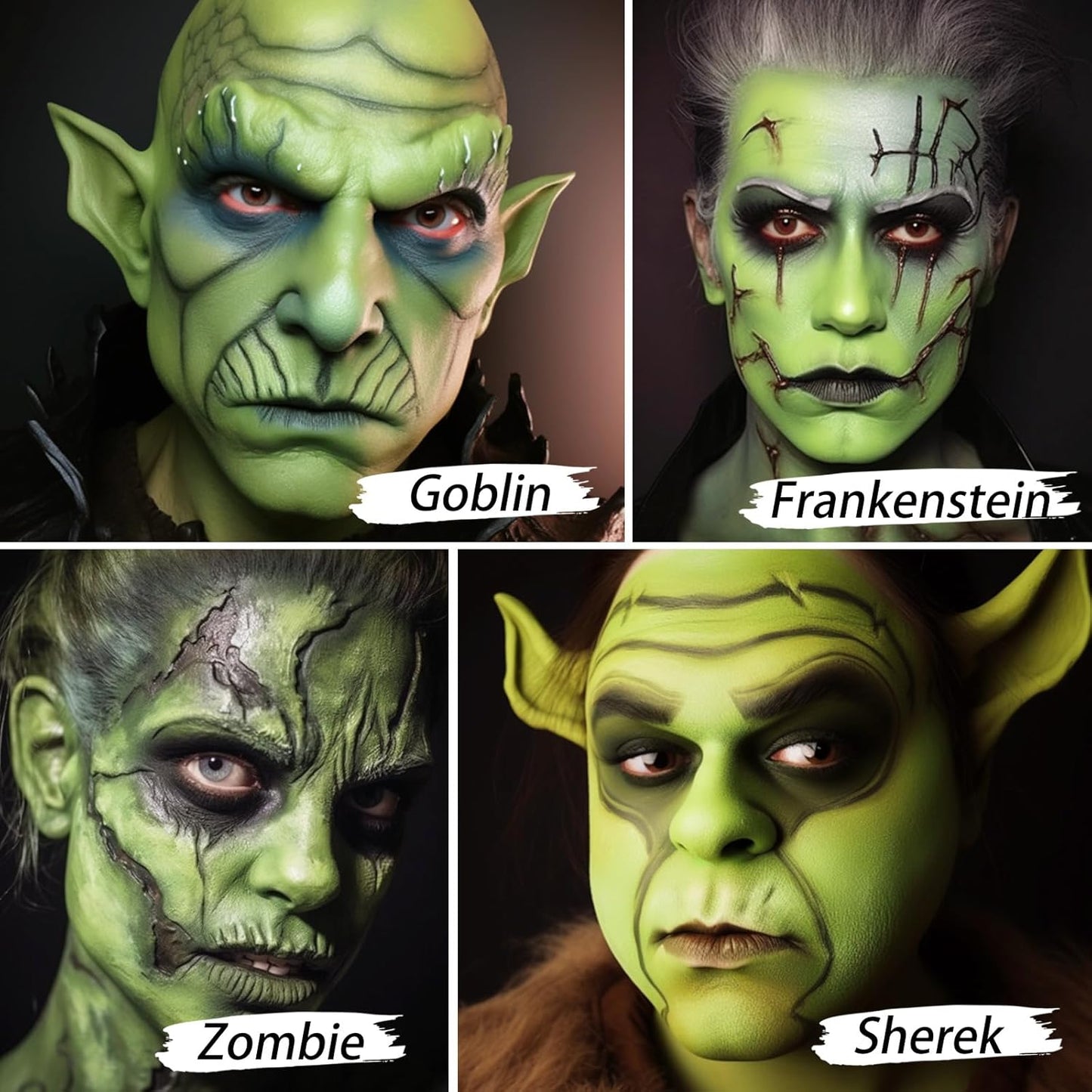 Ogre Green Face & Body Paint - Versatile Greasepaint for Halloween & St. Patrick's Day | Perfect for Monsters, Goblins & SFX Makeup