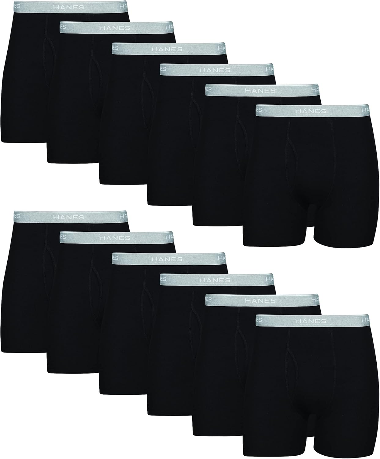 Hanes Men's Boxer Briefs - Cool & Breathable Cotton, Moisture-Wicking, No Ride-Up | 3-Pack