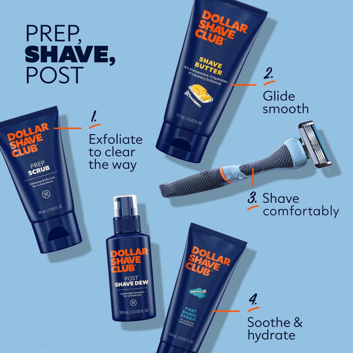 Dollar Shave Club | Shave Butter 6 ounce (2 Pack) | Translucent Shaving Cream for Sensitive Skin